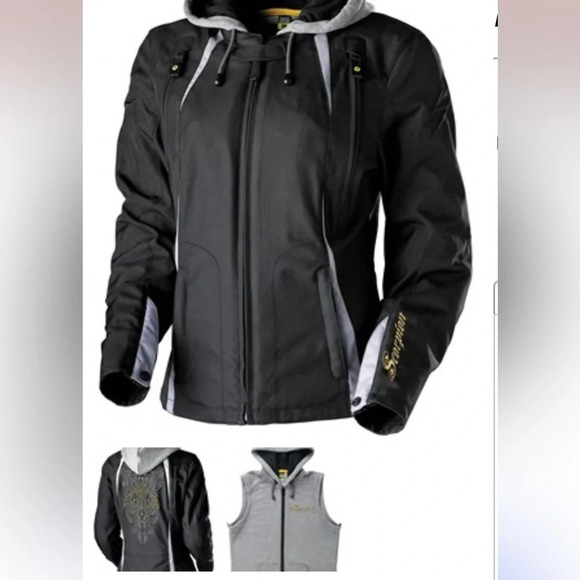 Scorpion ExoWear skeletal Protection Womens Textile Moto Jacket Vest Small - Picture 2 of 16